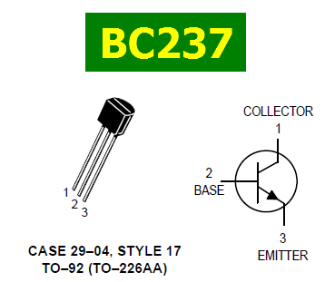 BC237 pinout datasheet