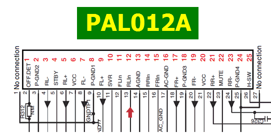 PAL012A pinout PA2032A