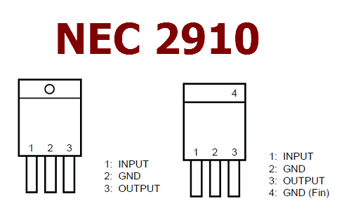 NEC 2910 Datasheet pinout