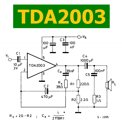 TDA2003 circuit