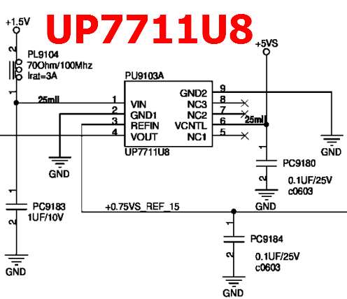 UP7711U8 pinout datasheet