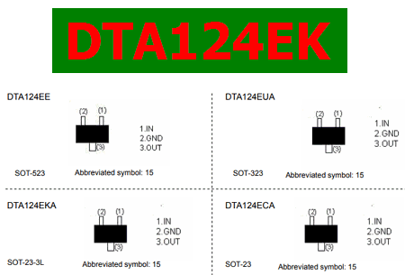 DTA124EK pinout datasheet