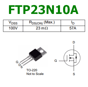 FTP23N10A pinout transistor