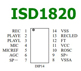 ISD1820 pinout