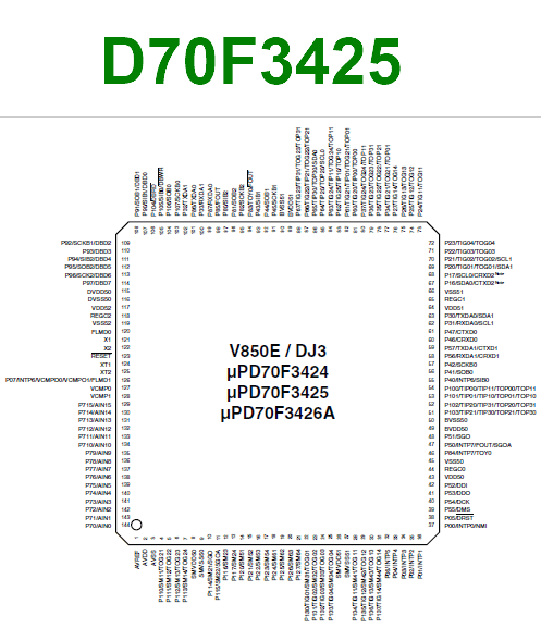 D70F3425 pinout