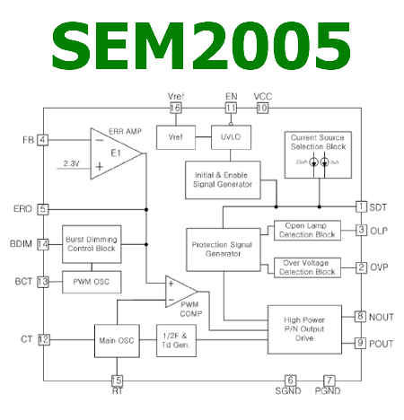 SEM2005 pinout block diagram