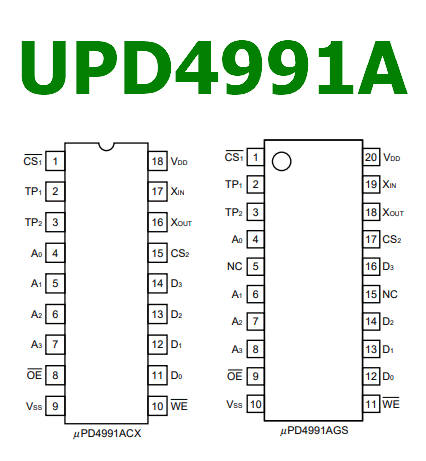UPD4991A pinout