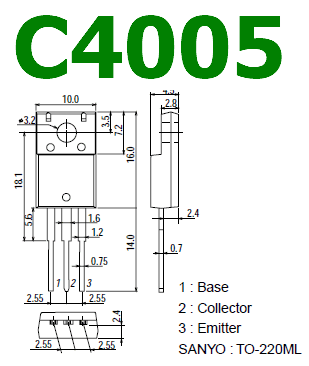 transistor C4005 pinout