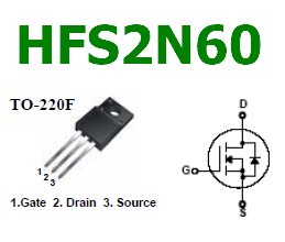 transistor HFS2N60 pinout