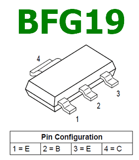 transistor BFG19 pinout